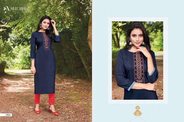 Shubh Nx Presents  Nach Baliye Vol 2 Viscose Slub Embroidery Formal Wear Kurtis Wholesale Rate In Surat