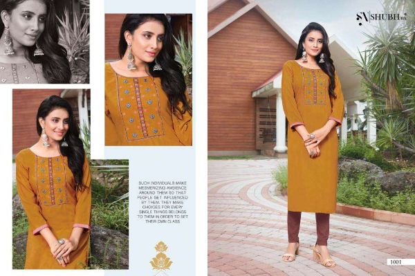 Shubh Nx Presents  Nach Baliye Vol 2 Viscose Slub Embroidery Formal Wear Kurtis Wholesale Rate In Surat