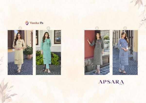 Vamika Nx Presents Apsara Vol 2 Cotton Kurti With Pant Lowest Cost Wholesale Rate In Surat