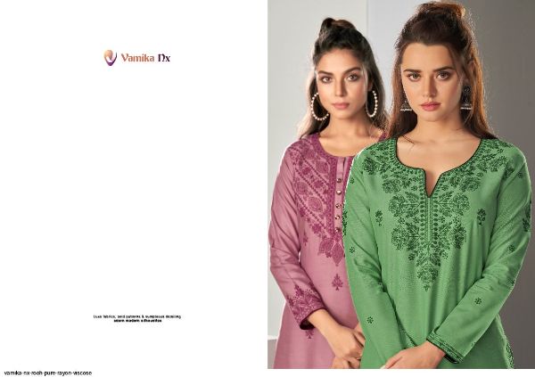 Vamika Nx Presents Rooh Pure Rayon Viscose Kurtis Collection Wholesale Rate In Surat