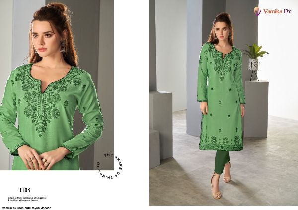 Vamika Nx Presents Rooh Pure Rayon Viscose Kurtis Collection Wholesale Rate In Surat