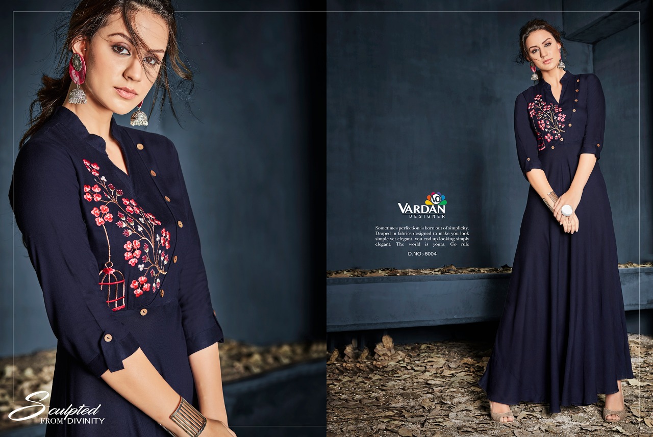 Vardan Designer Presents Gulnaz Vol 1 Rayon Gorgeous Look Kurti Catalog Wholesale Rate In Surat
