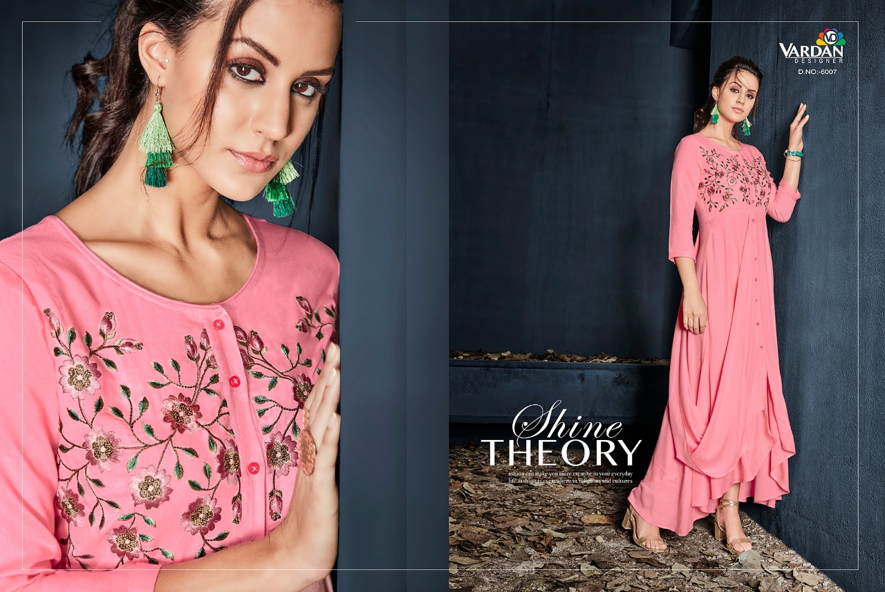 Vardan Designer Presents Gulnaz Vol 1 Rayon Gorgeous Look Kurti Catalog Wholesale Rate In Surat