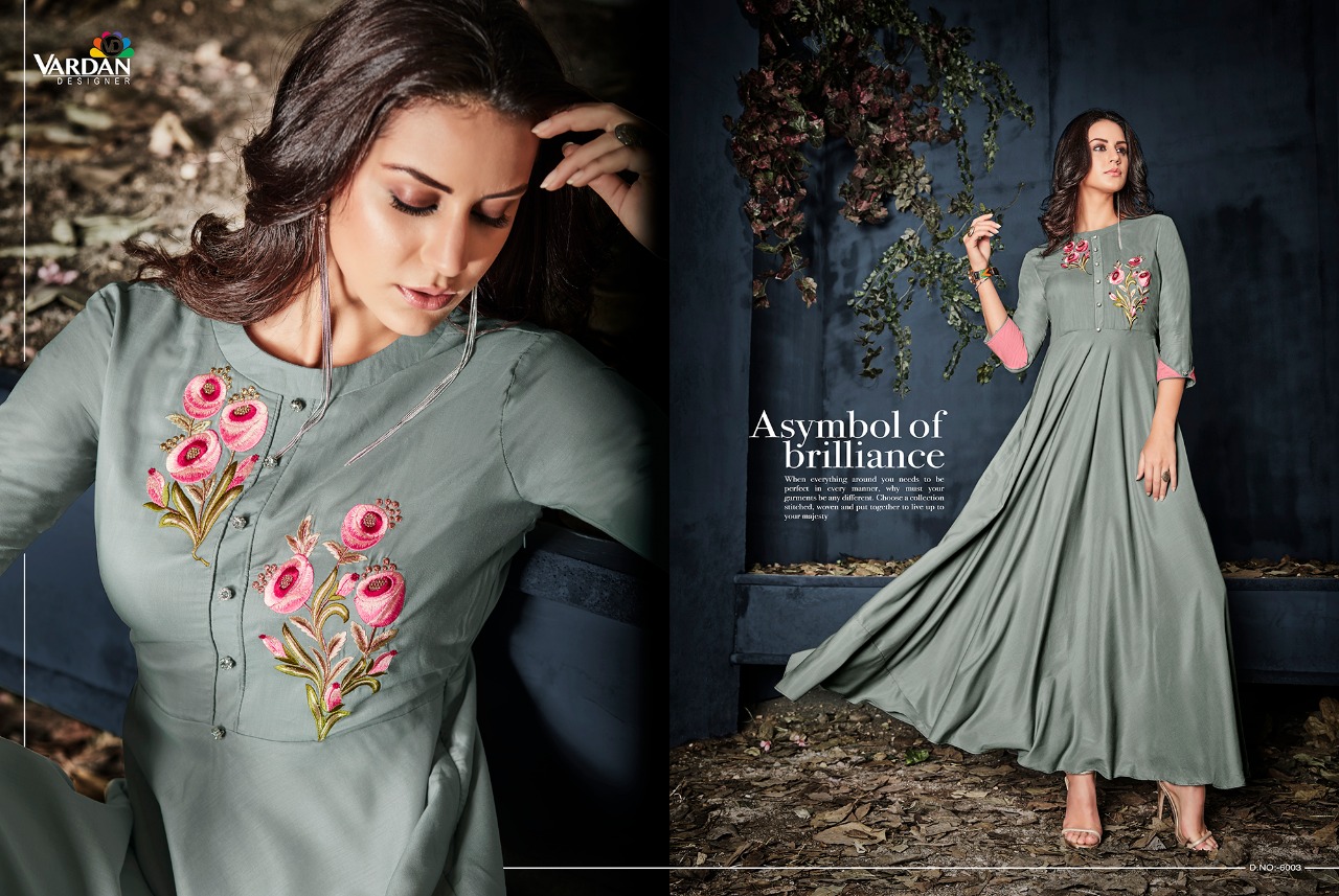Vardan Designer Presents Gulnaz Vol 1 Rayon Gorgeous Look Kurti Catalog Wholesale Rate In Surat