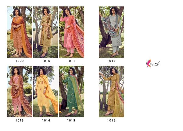 Kesari Trendz Presents Brasso Dupatta Vol 2 Casual Wear Embroidery Cotton Satin Salwar Suit Wholesale Rate In Surat