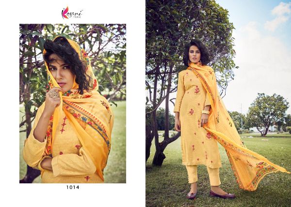 Kesari Trendz Presents Brasso Dupatta Vol 2 Casual Wear Embroidery Cotton Satin Salwar Suit Wholesale Rate In Surat