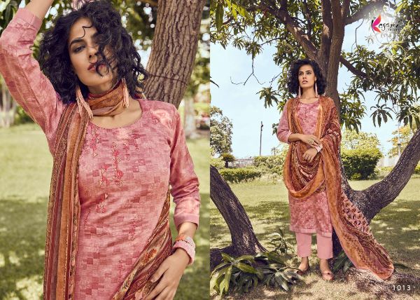 Kesari Trendz Presents Brasso Dupatta Vol 2 Casual Wear Embroidery Cotton Satin Salwar Suit Wholesale Rate In Surat