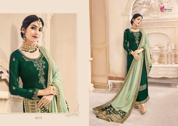 Kesari Trendz Presents   Naaz Vol 3 Heavy Georgette Wedding And Festival Wear Designer Suits Wholesale Rate In Surat