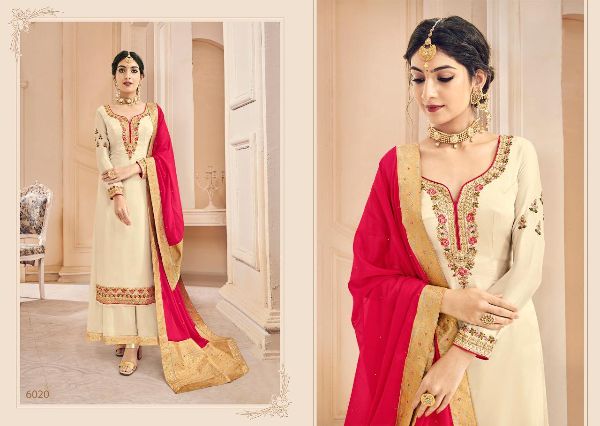 Kesari Trendz Presents   Naaz Vol 3 Heavy Georgette Wedding And Festival Wear Designer Suits Wholesale Rate In Surat