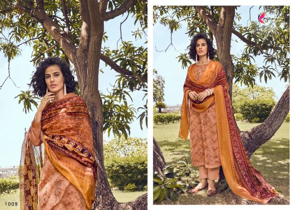 Kesari Trendz Presents Brasso Dupatta Vol 2 Casual Wear Embroidery Cotton Satin Salwar Suit Wholesale Rate In Surat