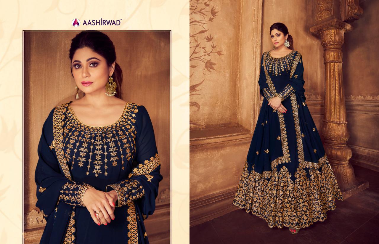 Anarkali Georgette Salwar Suits By Gulkand A Brand Of Aashirwad At Wholesale Rate In Surat