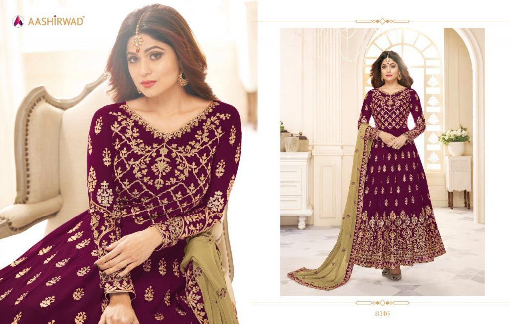 Aashirwad Creation Presents Aziza Salwar Suits Wholesale Rate In Surat