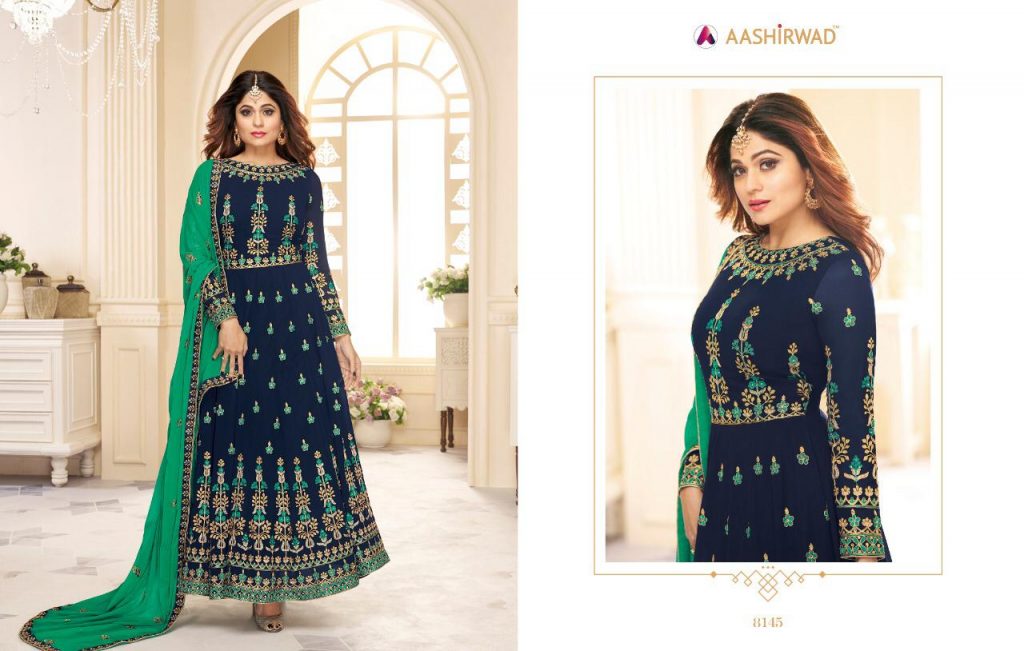 Aashirwad Creation Presents Aziza Salwar Suits Wholesale Rate In Surat
