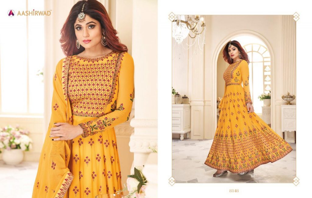 Aashirwad Creation Presents Aziza Salwar Suits Wholesale Rate In Surat