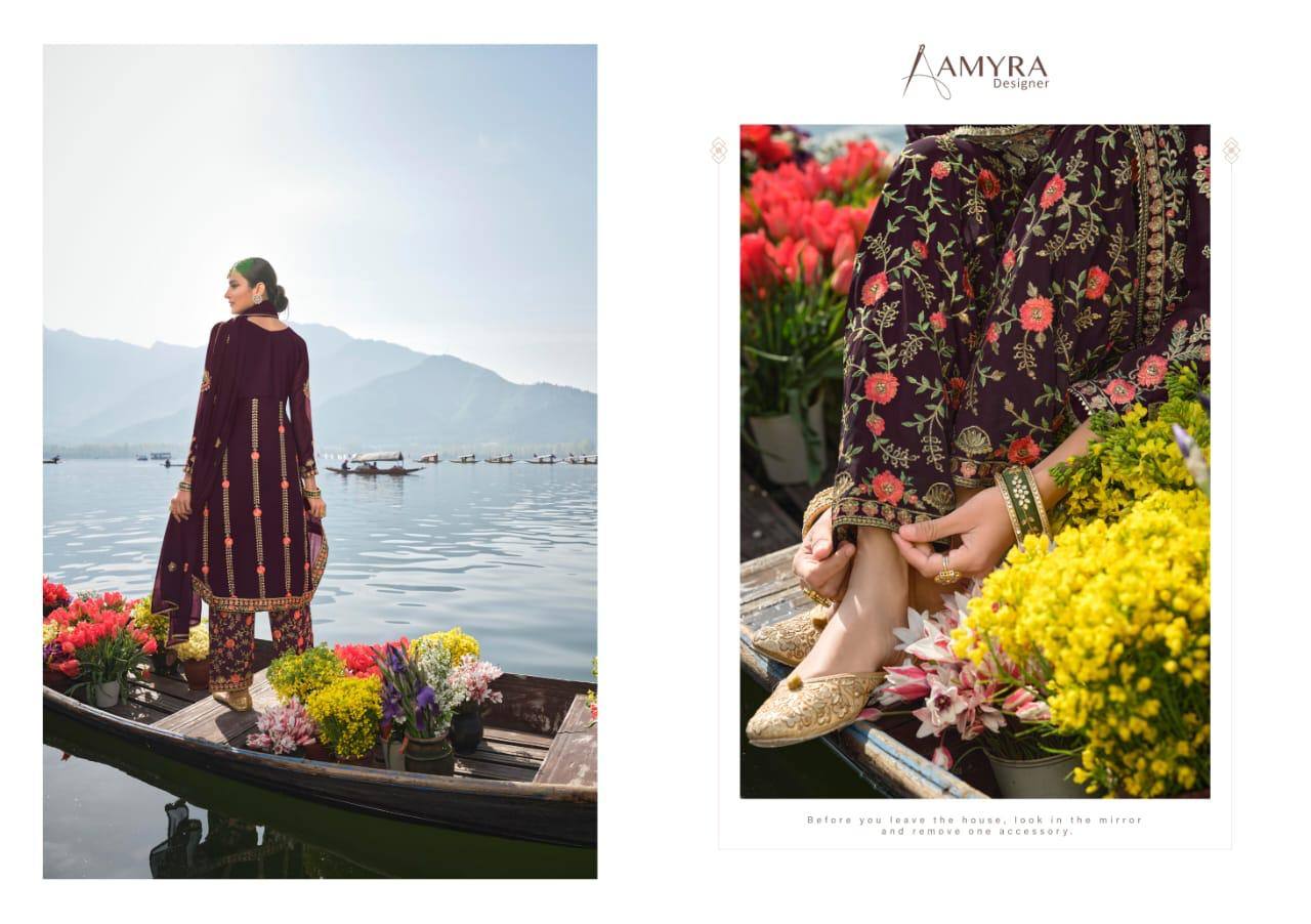 Amyra Designer Present Firdous Pakistani Suits At Wholesale Rate In Surat