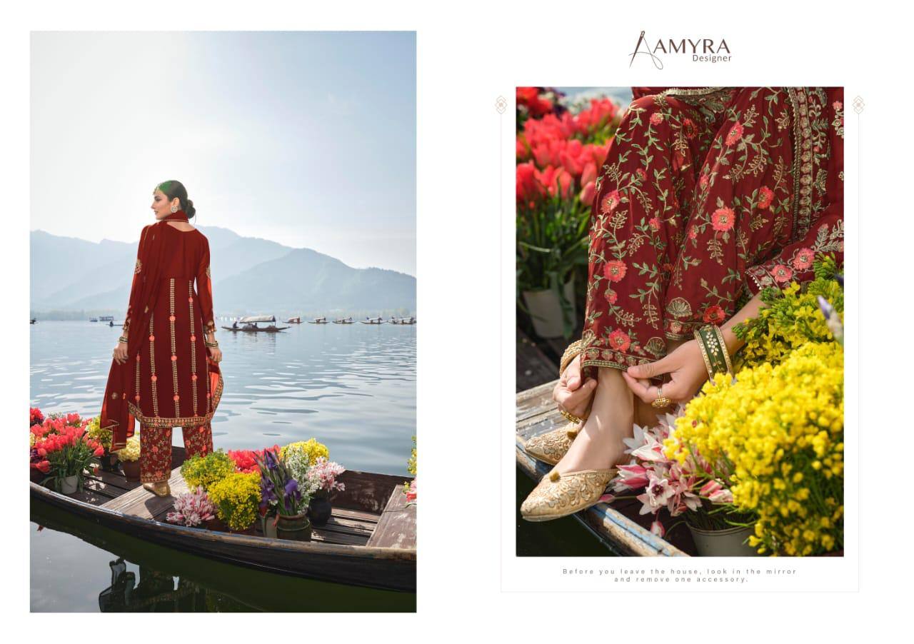 Amyra Designer Present Firdous Pakistani Suits At Wholesale Rate In Surat