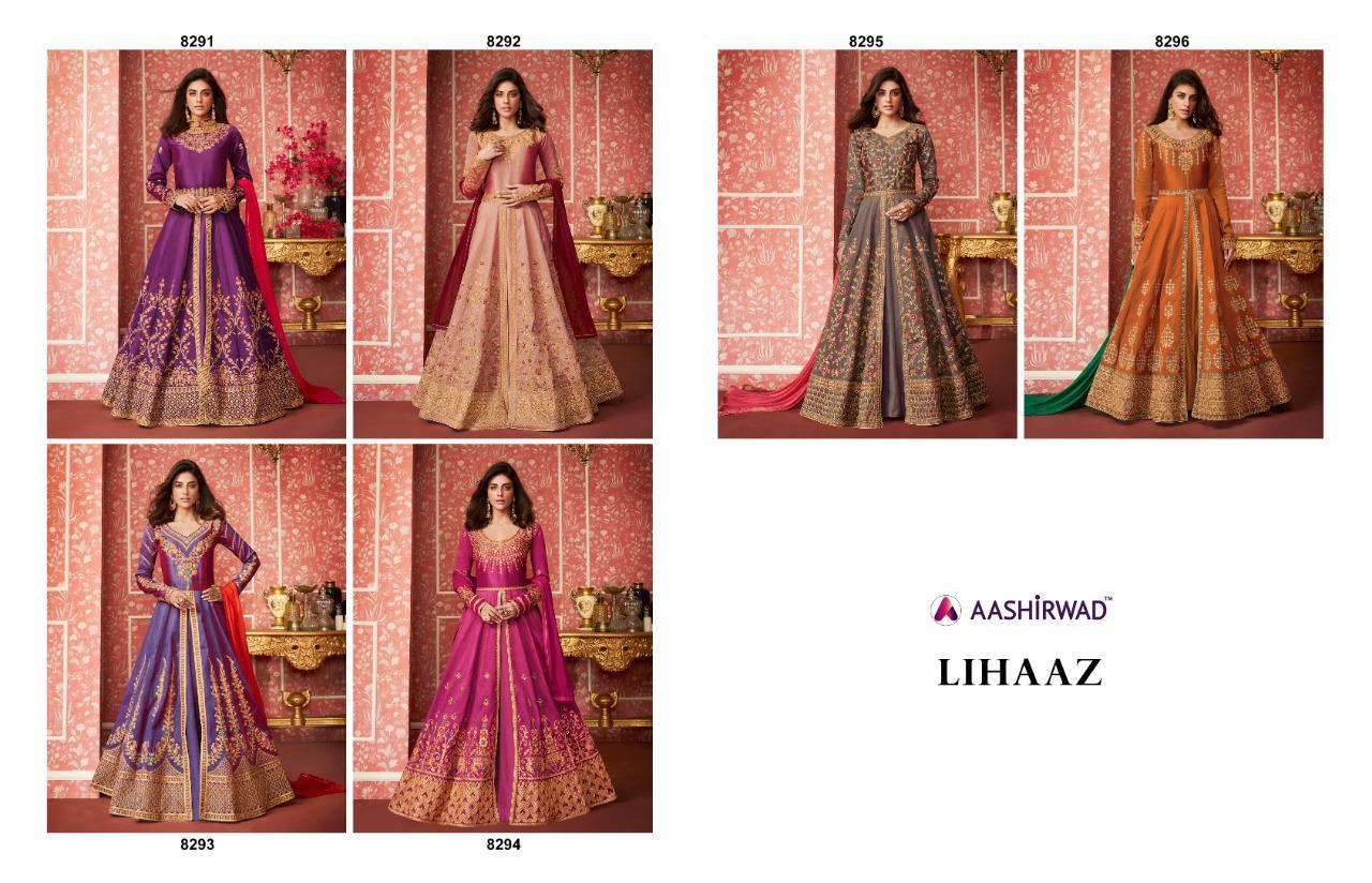 Aashirwad Creation Presents  Lihaaz 8291-8296 Series Exclusive Bridal Dresses Wholesale Rate In Surat