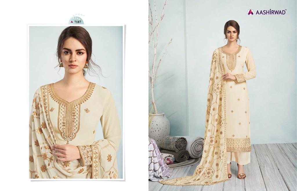 Mehreen Heavy Worked Georgette Salwar Suits By Gulkand A Brand Of Aashirwad At Wholesale Rate In Surat