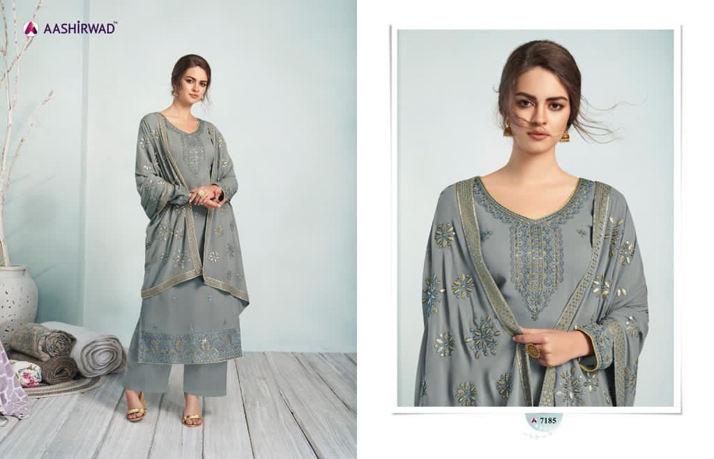 Mehreen Heavy Worked Georgette Salwar Suits By Gulkand A Brand Of Aashirwad At Wholesale Rate In Surat