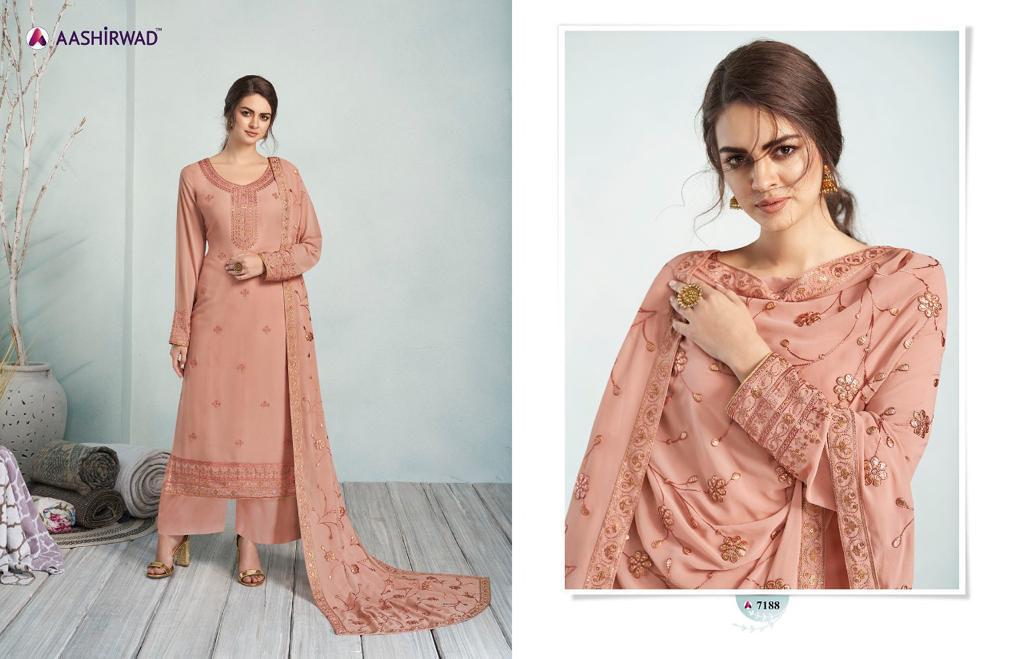 Mehreen Heavy Worked Georgette Salwar Suits By Gulkand A Brand Of Aashirwad At Wholesale Rate In Surat