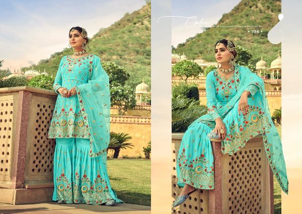 Amyra Designer Presents  Gajban Heavy Georgette With Embroidery Work Pakistani Suits Wholesale Rate In Surat
