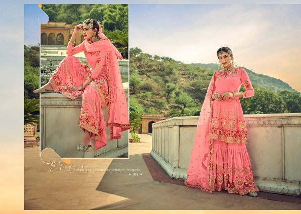Amyra Designer Presents  Gajban Heavy Georgette With Embroidery Work Pakistani Suits Wholesale Rate In Surat