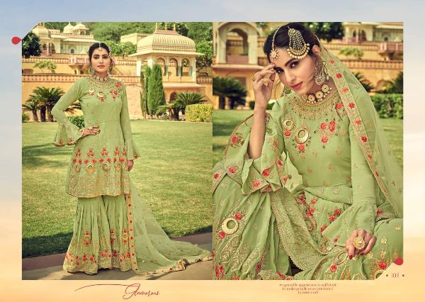 Amyra Designer Presents  Gajban Heavy Georgette With Embroidery Work Pakistani Suits Wholesale Rate In Surat
