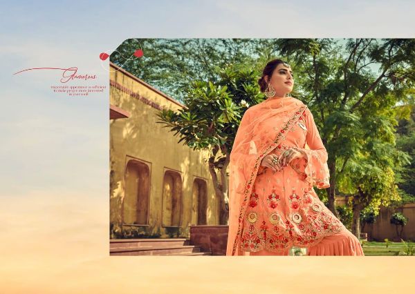 Amyra Designer Presents  Gajban Heavy Georgette With Embroidery Work Pakistani Suits Wholesale Rate In Surat