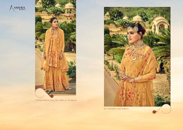Amyra Designer Presents  Gajban Heavy Georgette With Embroidery Work Pakistani Suits Wholesale Rate In Surat
