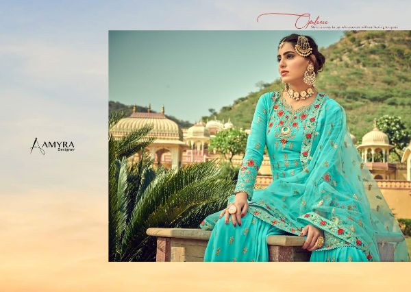 Amyra Designer Presents  Gajban Heavy Georgette With Embroidery Work Pakistani Suits Wholesale Rate In Surat