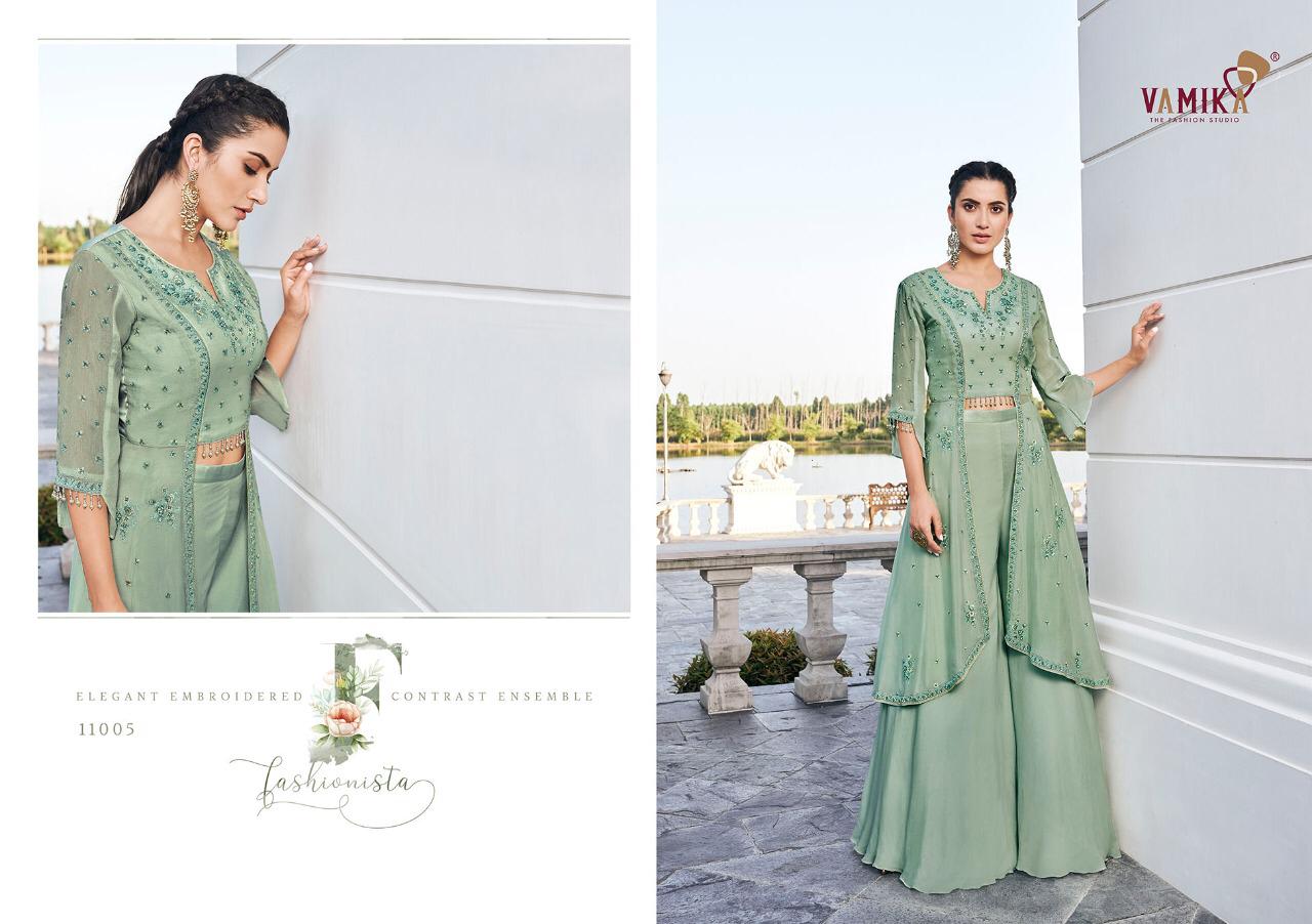 Vamika Presents Chhinon Designer Kurtis Plazzo Set