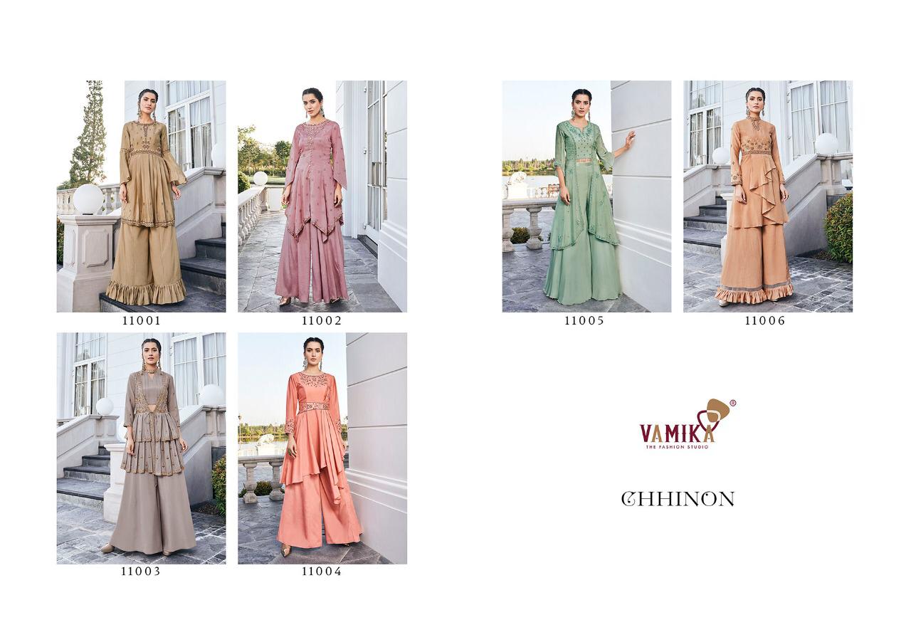 Vamika Presents Chhinon Designer Kurtis Plazzo Set