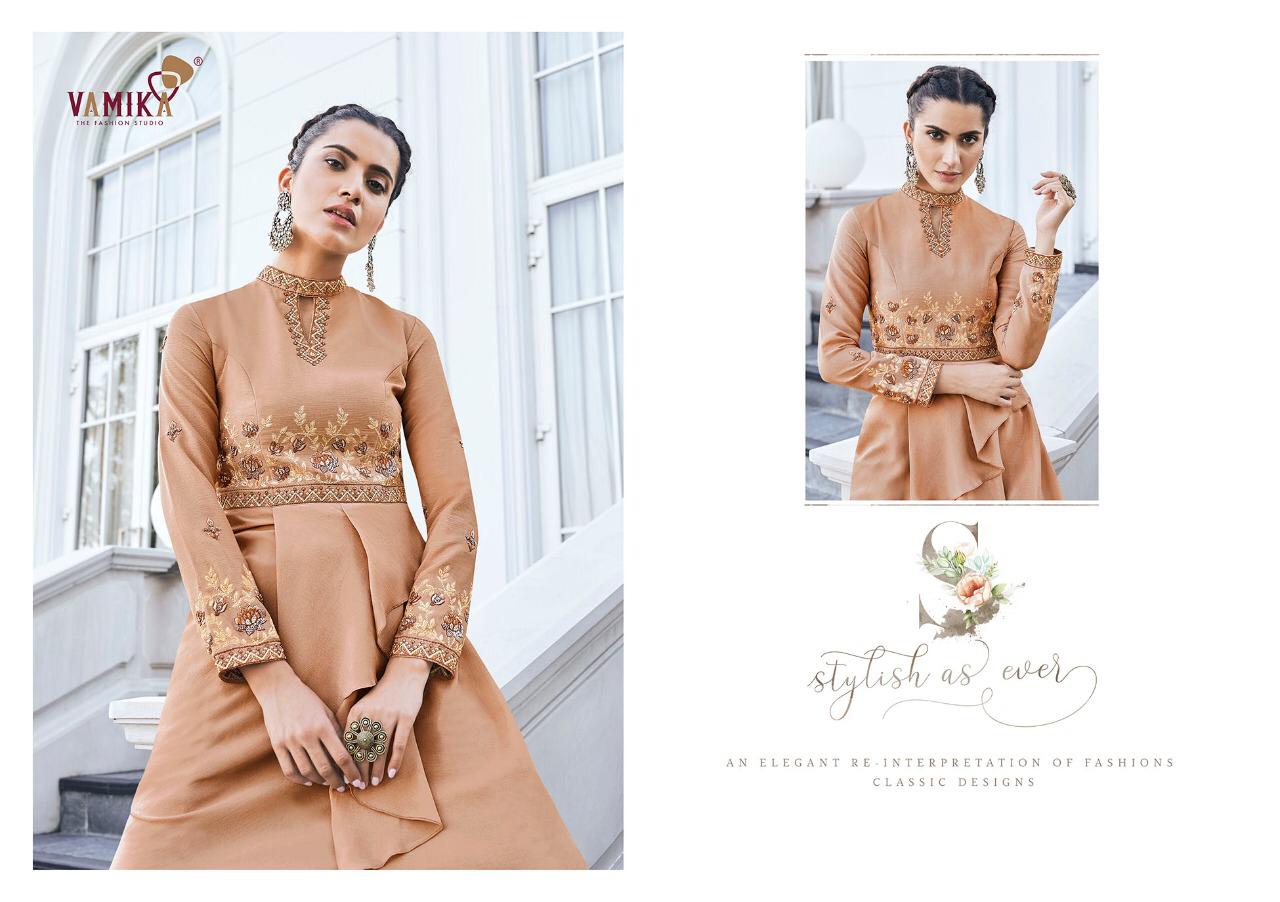 Vamika Presents Chhinon Designer Kurtis Plazzo Set