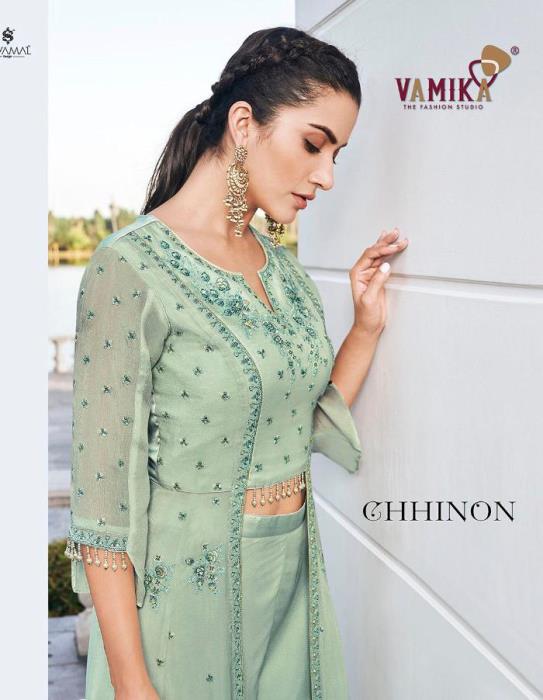 Vamika Presents Chhinon Designer Kurtis Plazzo Set