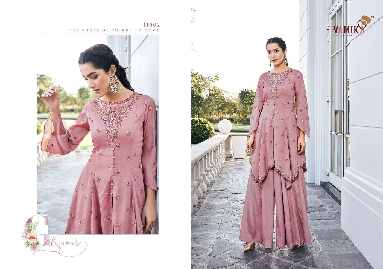 Vamika Presents Chhinon Designer Kurtis Plazzo Set