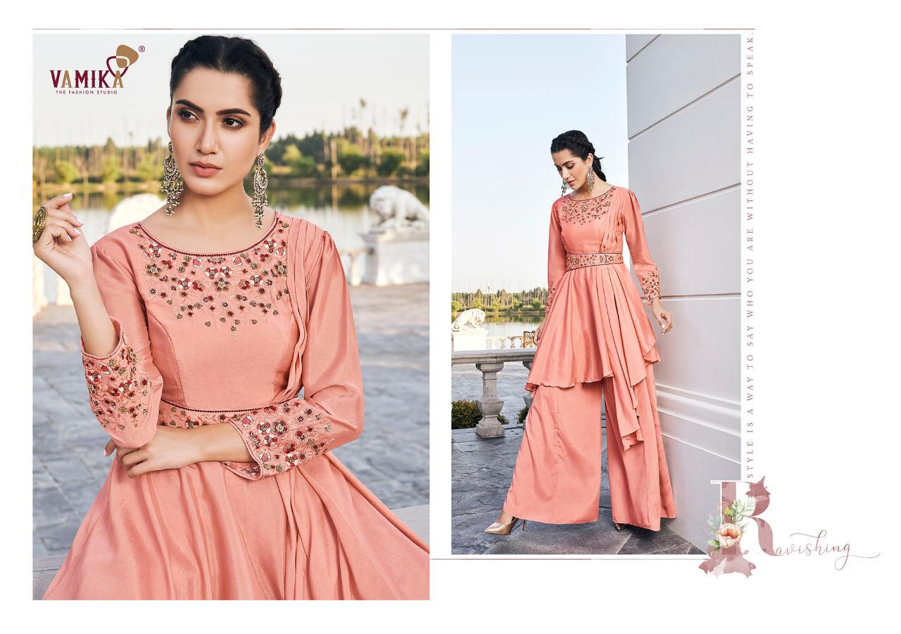 Vamika Presents Chhinon Designer Kurtis Plazzo Set
