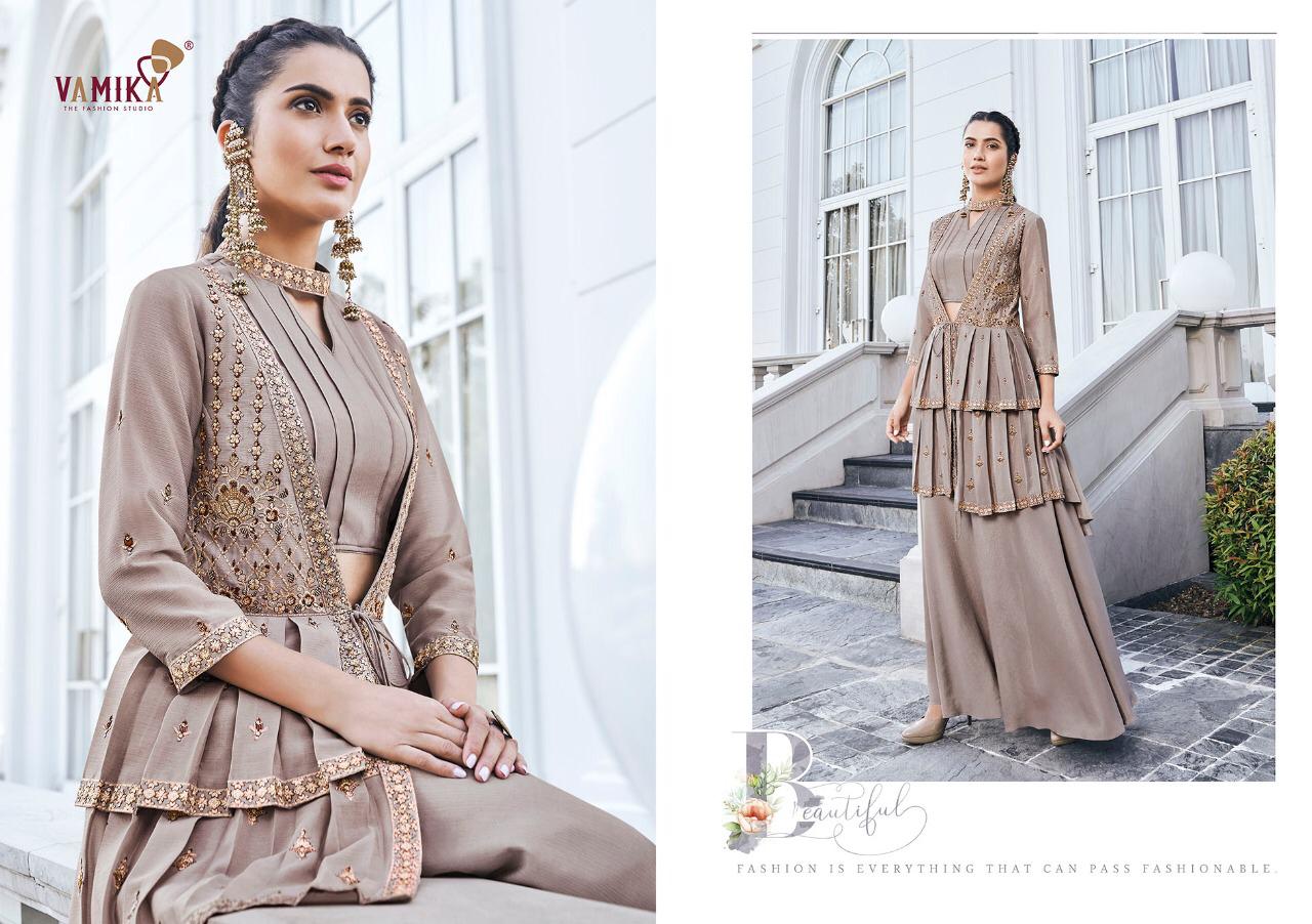 Vamika Presents Chhinon Designer Kurtis Plazzo Set