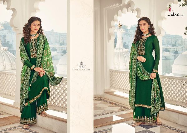 Eba Lifestyle Presnets Rang Bandhej  Chinnon Salwar Suits Wholesale Rate In Surat