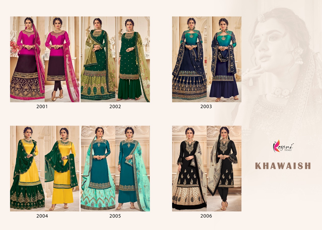 Kesari Trendz Presents Khawaish Georgette 2 In 1 Bottom Style Salwar Kameez