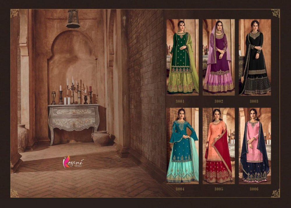 Kesari Trendz Presents Taj Designer Real Georgette With Embroidery Work Salwar Kameez At Wholesale Rate In Surat