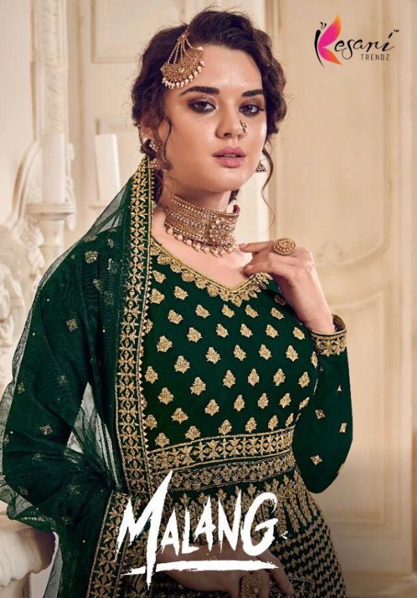 Kesari Trendz Presenets Malang Georgette Fabric With Heavy Embroidery Work Salwar Suit  Wholesale Rate In Surat