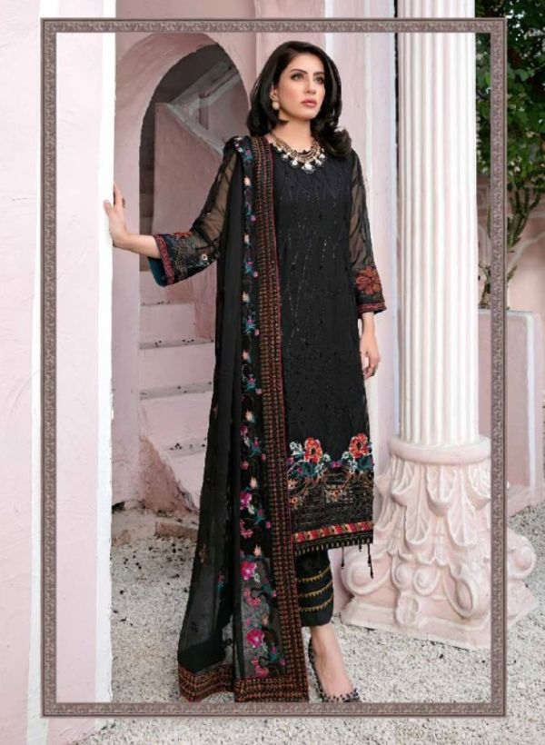 Noor Presnets Chevron Vol 3 Designer Georgette Embroidery Pakistani Salwar Suit Wholesale Rate In Surat