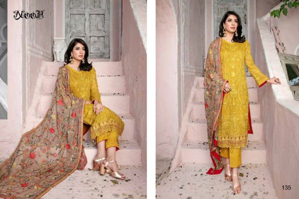 Noor Presnets Chevron Vol 3 Designer Georgette Embroidery Pakistani Salwar Suit Wholesale Rate In Surat