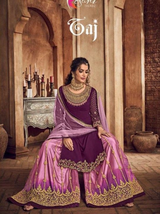 Kesari Trendz Presents Taj Designer Real Georgette With Embroidery Work Salwar Kameez At Wholesale Rate In Surat