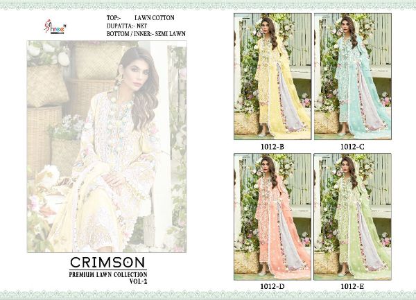 Shree Fabs Presents  Crimson Premium Lawn Collection 2| Wholesale Rate In Surat