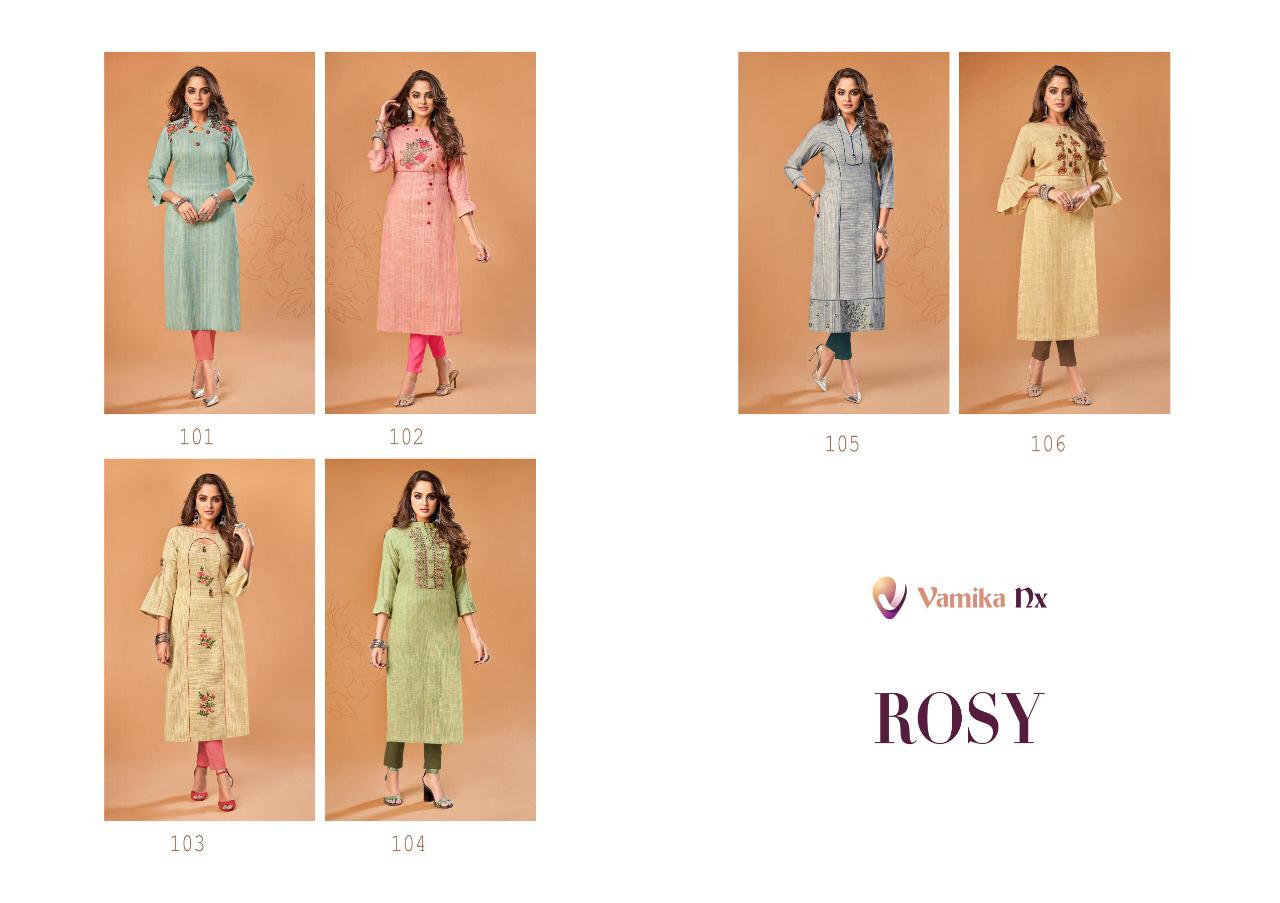Arihant Nx Presents Vamika Rosy Premium Cotton Designer Kurti Catalogue Wholesale Rate In Surat