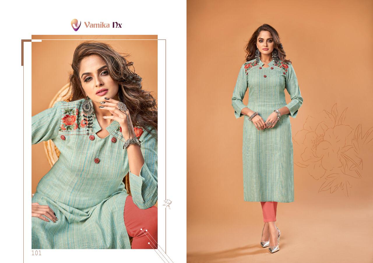 Arihant Nx Presents Vamika Rosy Premium Cotton Designer Kurti Catalogue Wholesale Rate In Surat