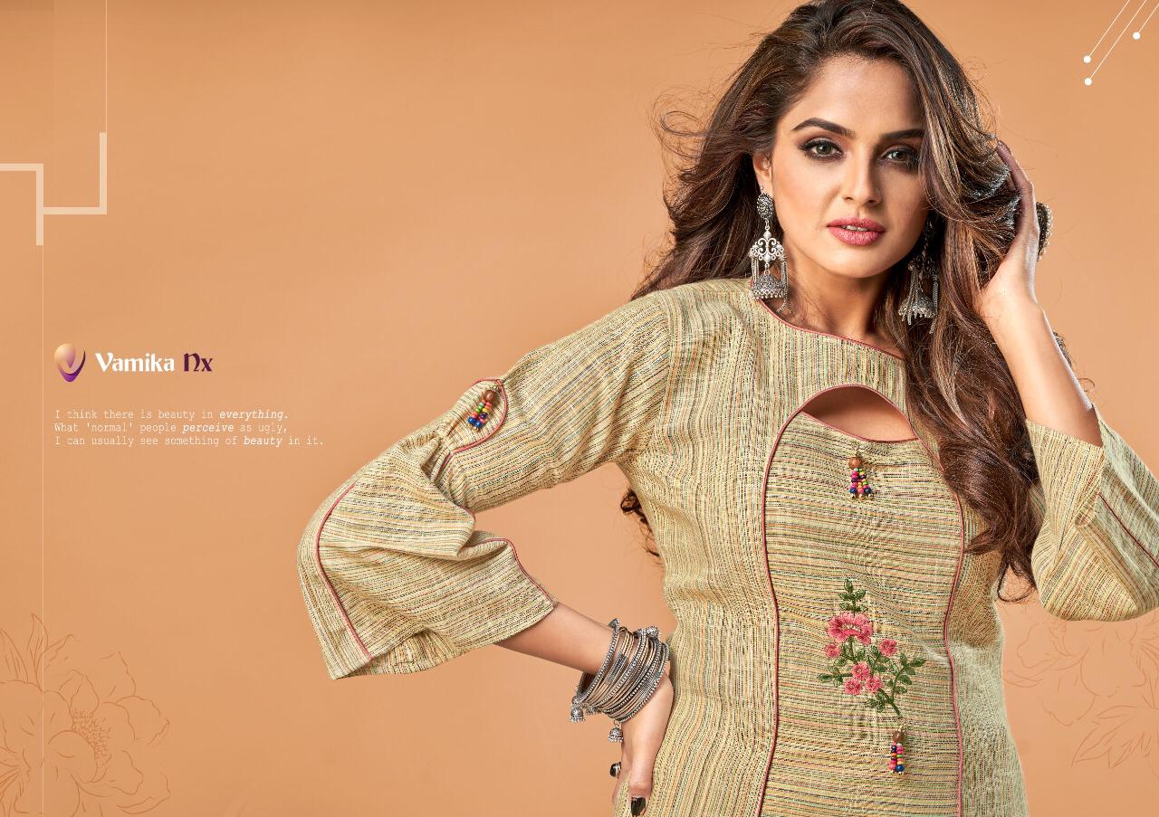 Arihant Nx Presents Vamika Rosy Premium Cotton Designer Kurti Catalogue Wholesale Rate In Surat