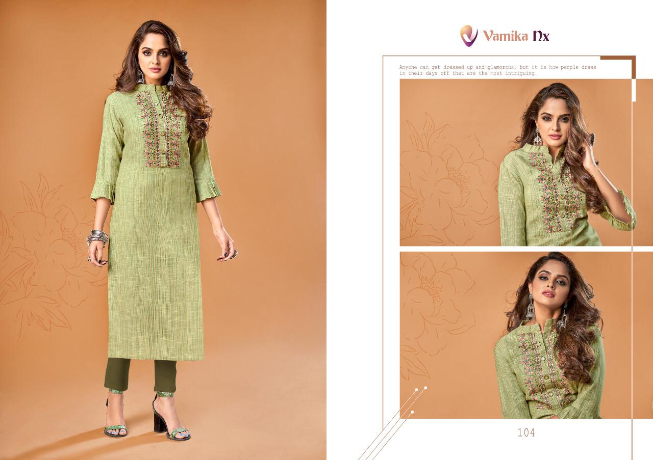 Arihant Nx Presents Vamika Rosy Premium Cotton Designer Kurti Catalogue Wholesale Rate In Surat