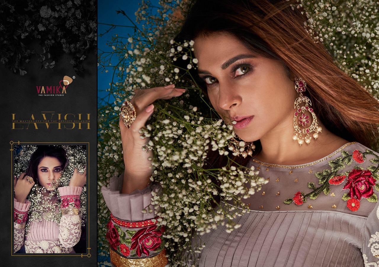 Vamika Presents Jenifer Vol 1 Long Gown Style Designer Party Wear Georgette Readymade Suits